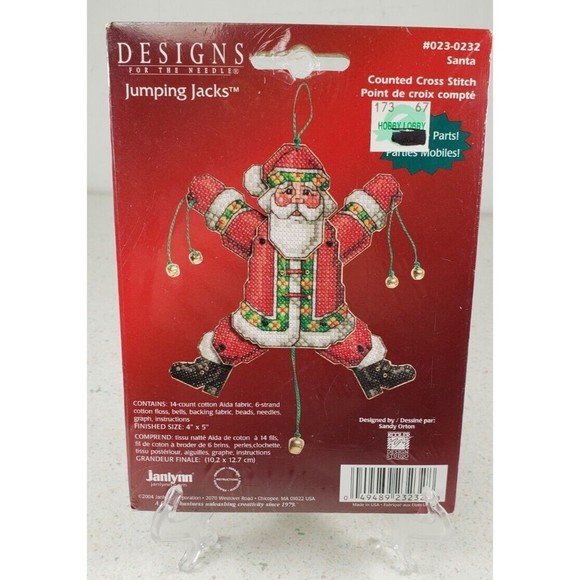 JANLYNN Cross stitch Kit "Jumping Jacks" #023-0232 Santa - Picture 1 of 14